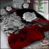 Leopard & Rose Capa de Edredão Set Queen Size 3 / 4pcs Roupa de Cama Confortável